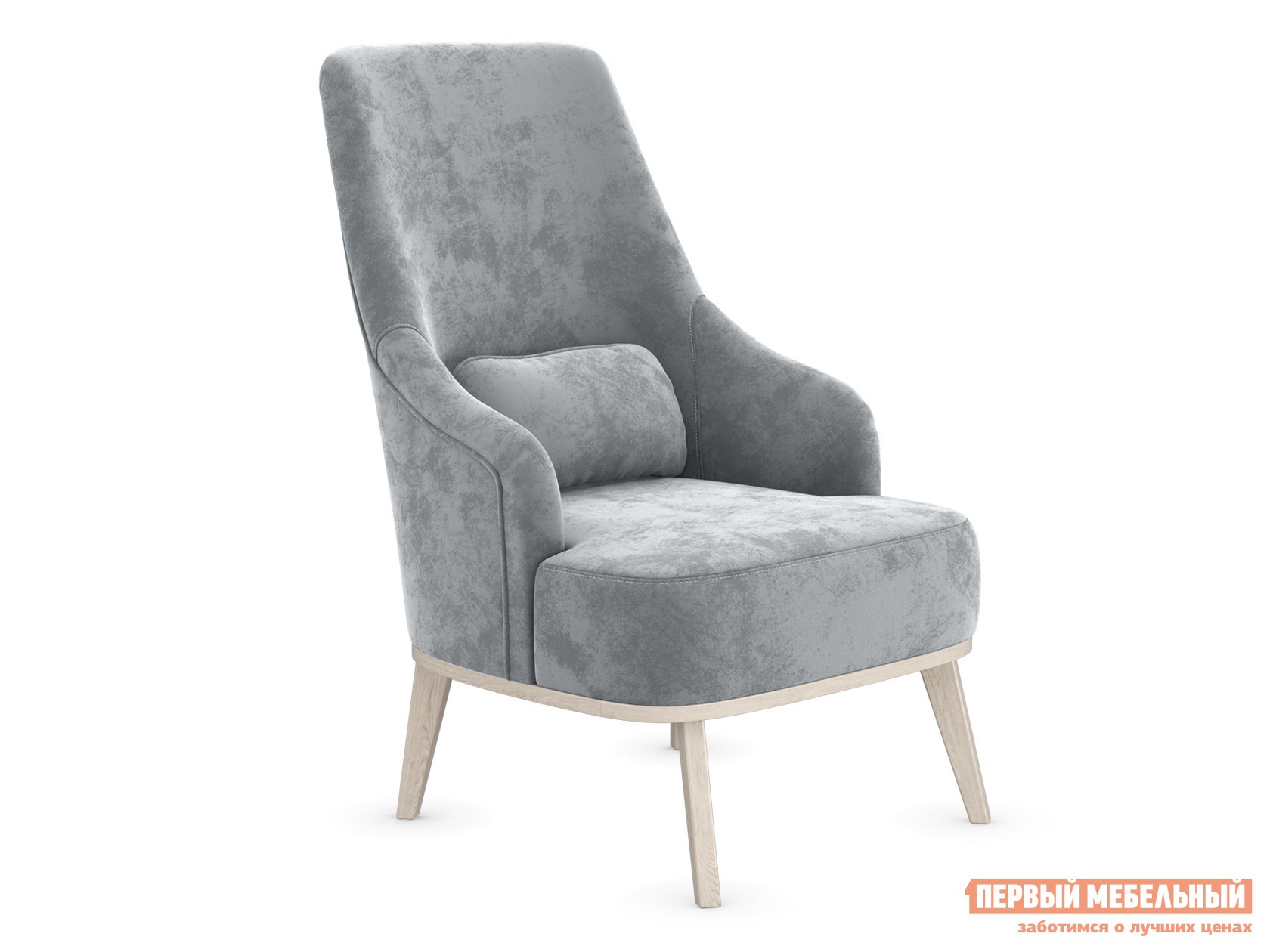 Кресло  Лоренцо Серебро, микровелюр