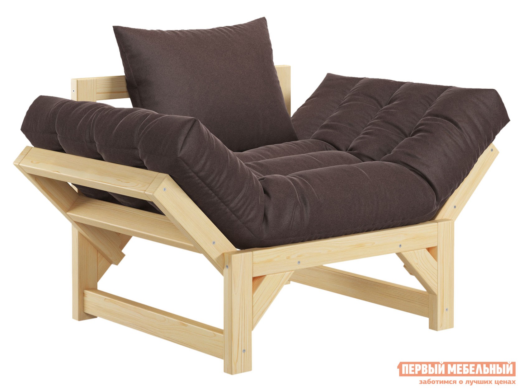 Кресло  Бари Массив / Коричневый, рогожка