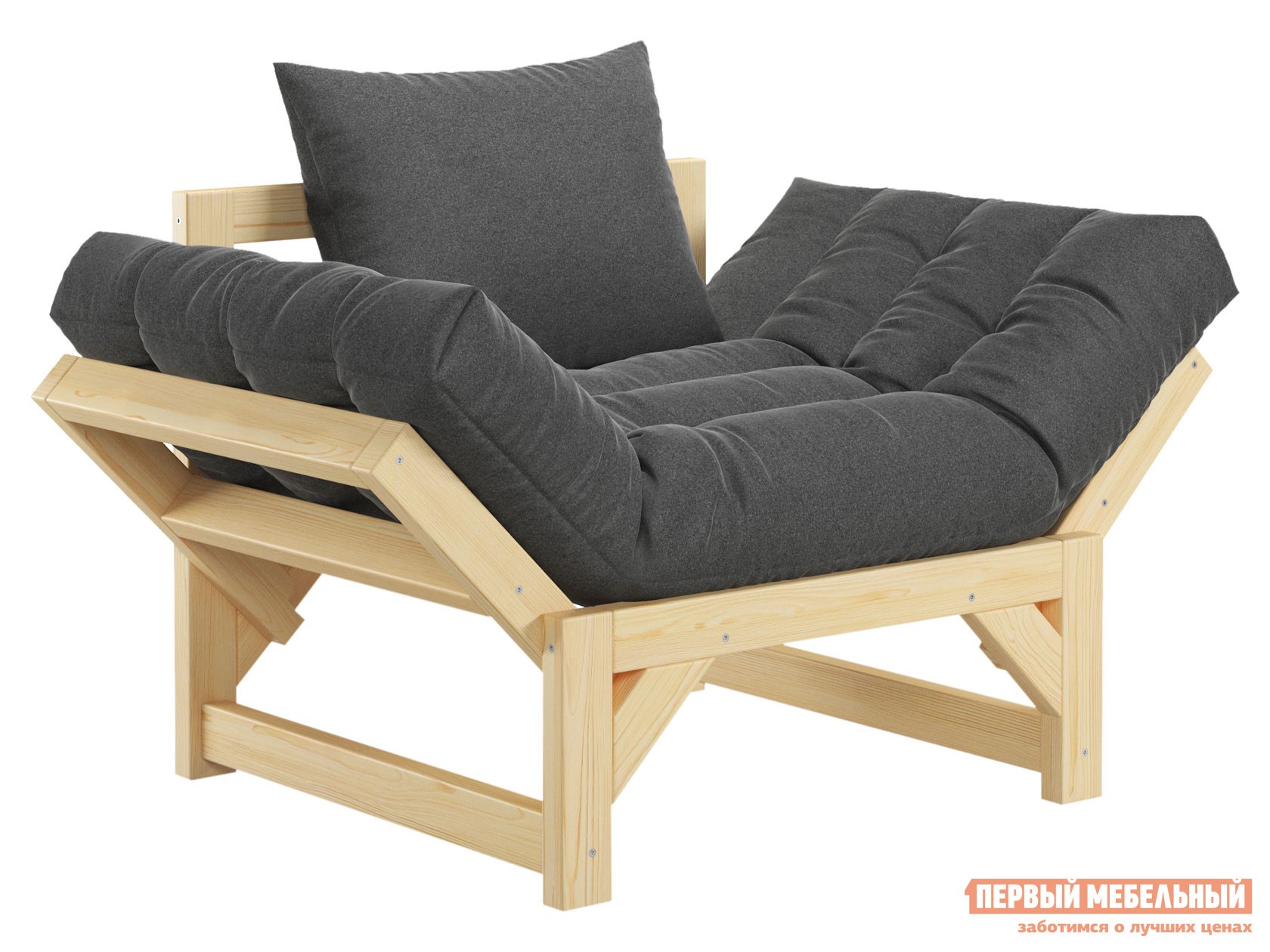 Кресло  Бари Массив / Темно-серый, рогожка