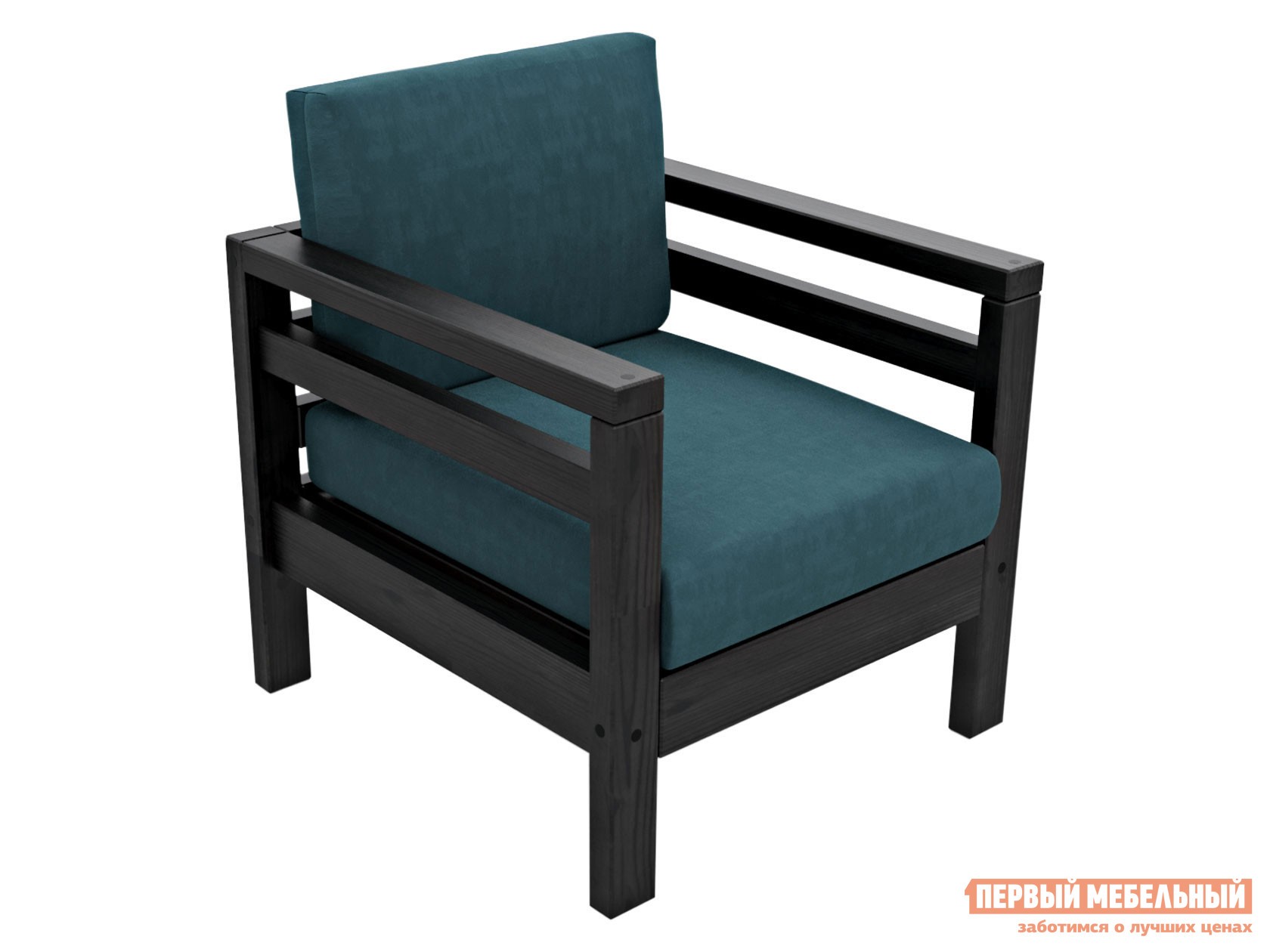 Кресло  Домино Венге / Океан, велюр