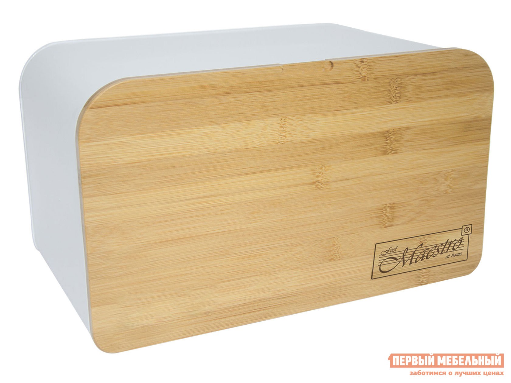 Хлебница  Сrumb White Белый / Бамбук