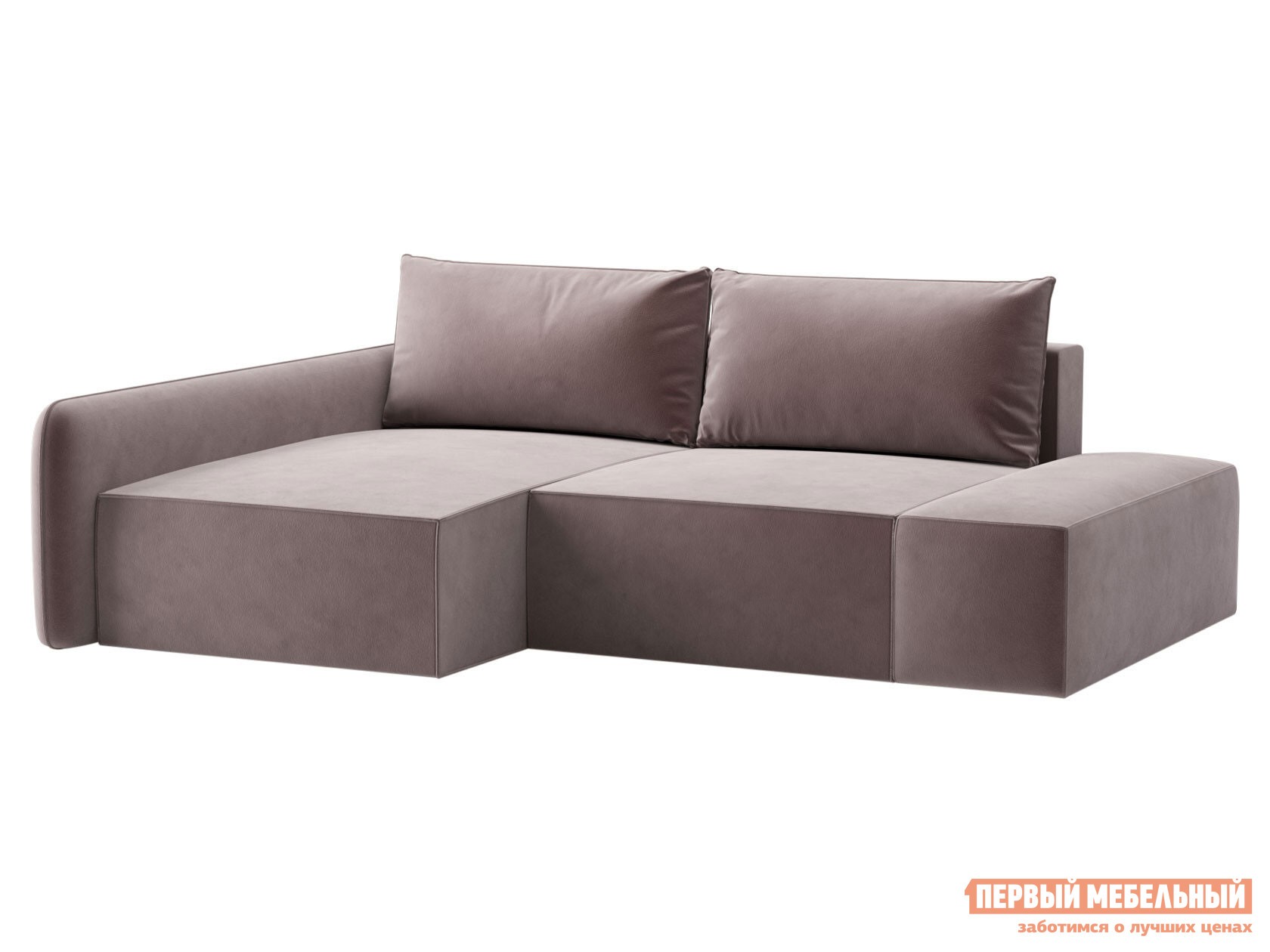 Угловой диван  Портленд Латте, велюр, Левая