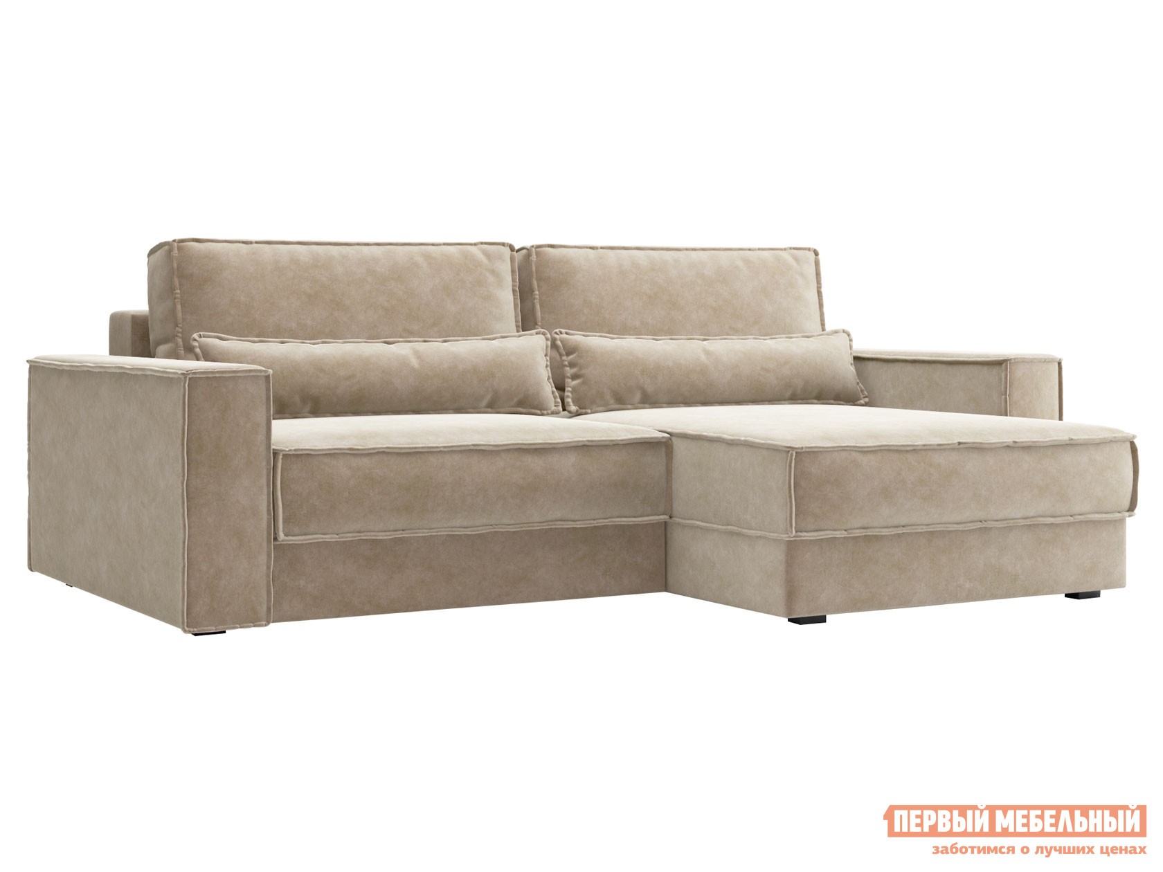 Угловой диван  Рэндом Латте, велюр