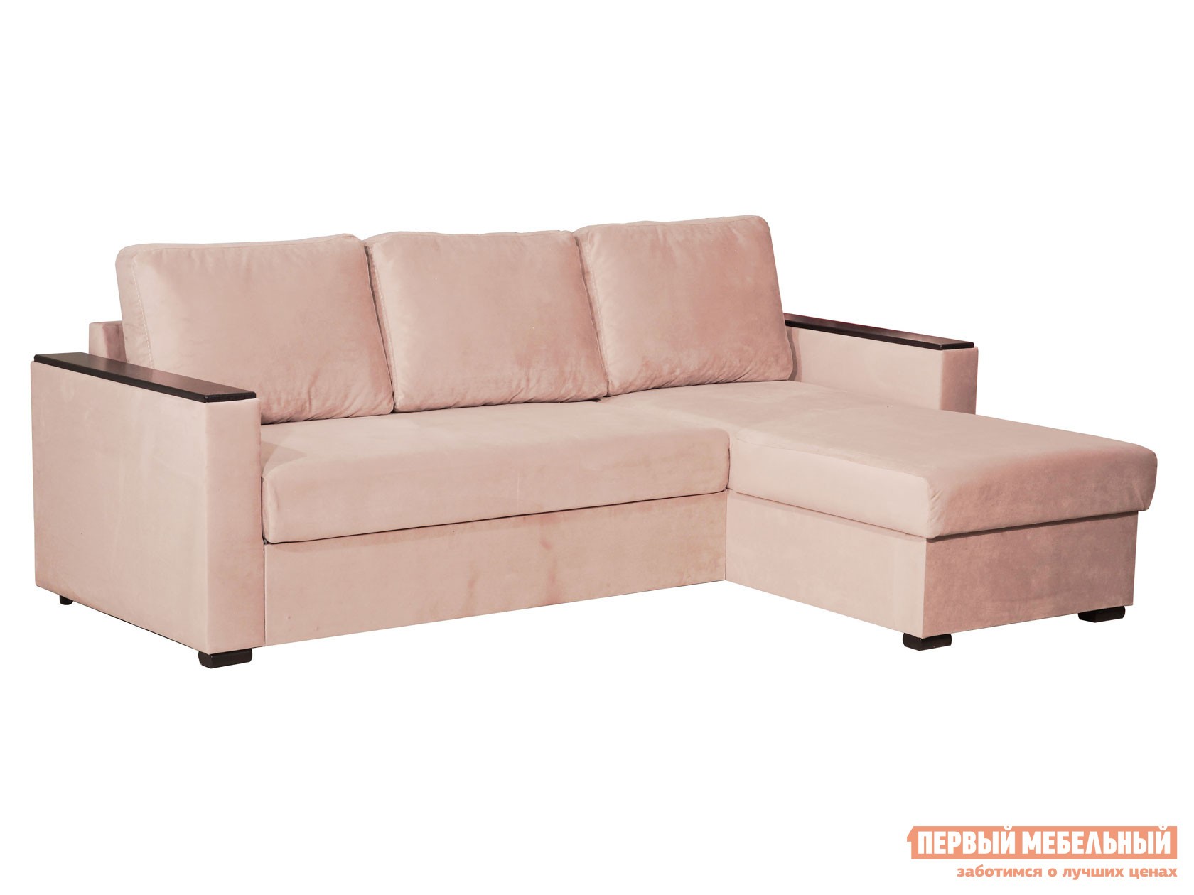 Угловой диван  Дипломат Нюд, велюр