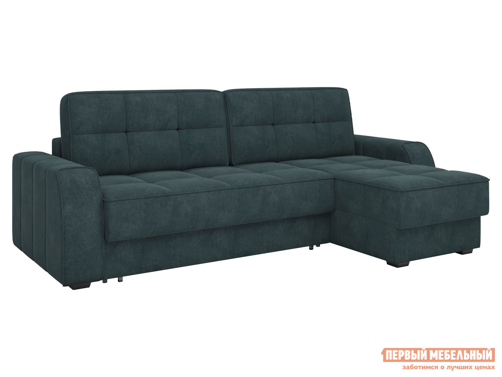 Угловой диван  Хаммер Зеленый, велюр