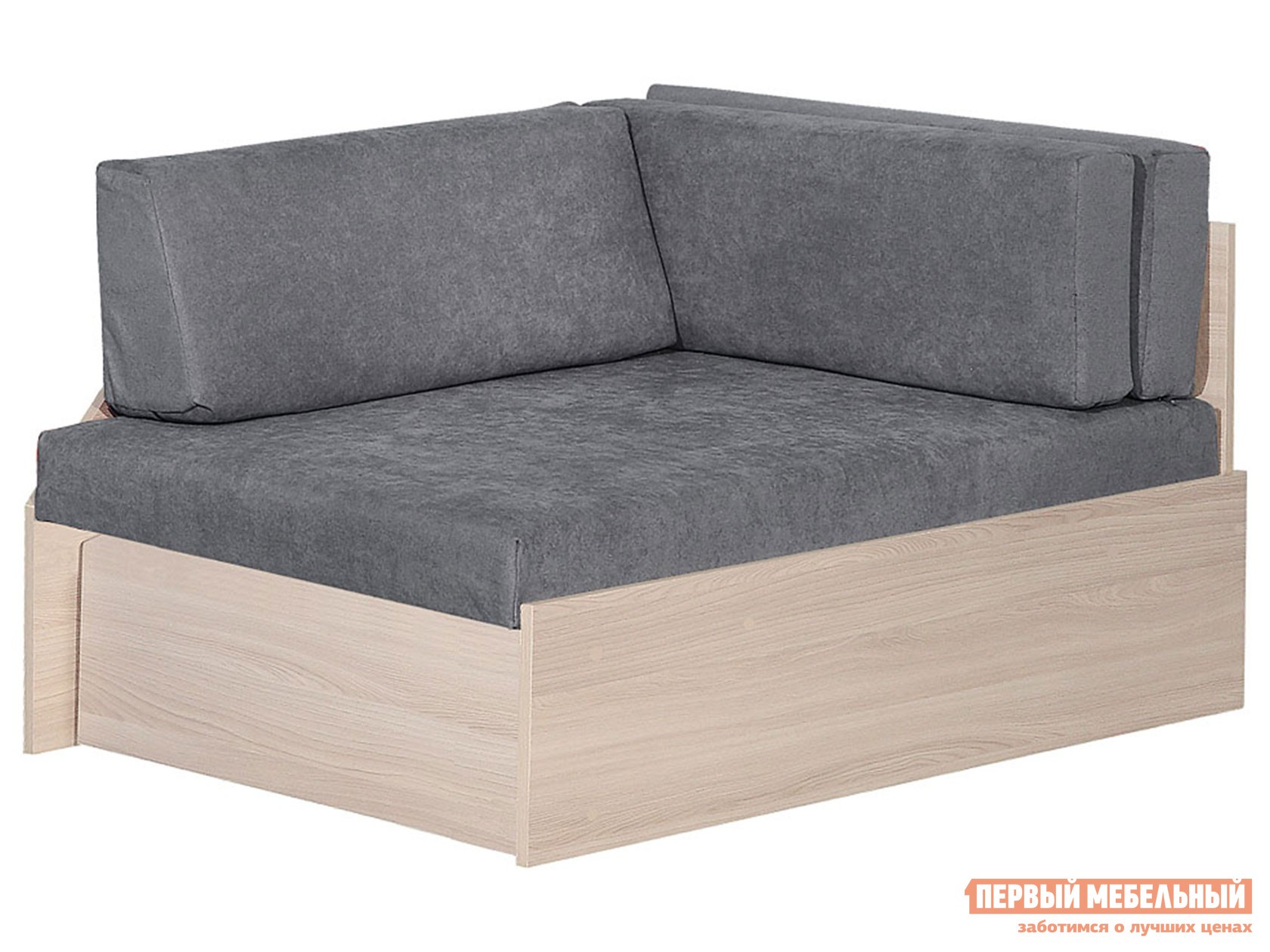 Прямой диван  Дауни Серый, микровелюр