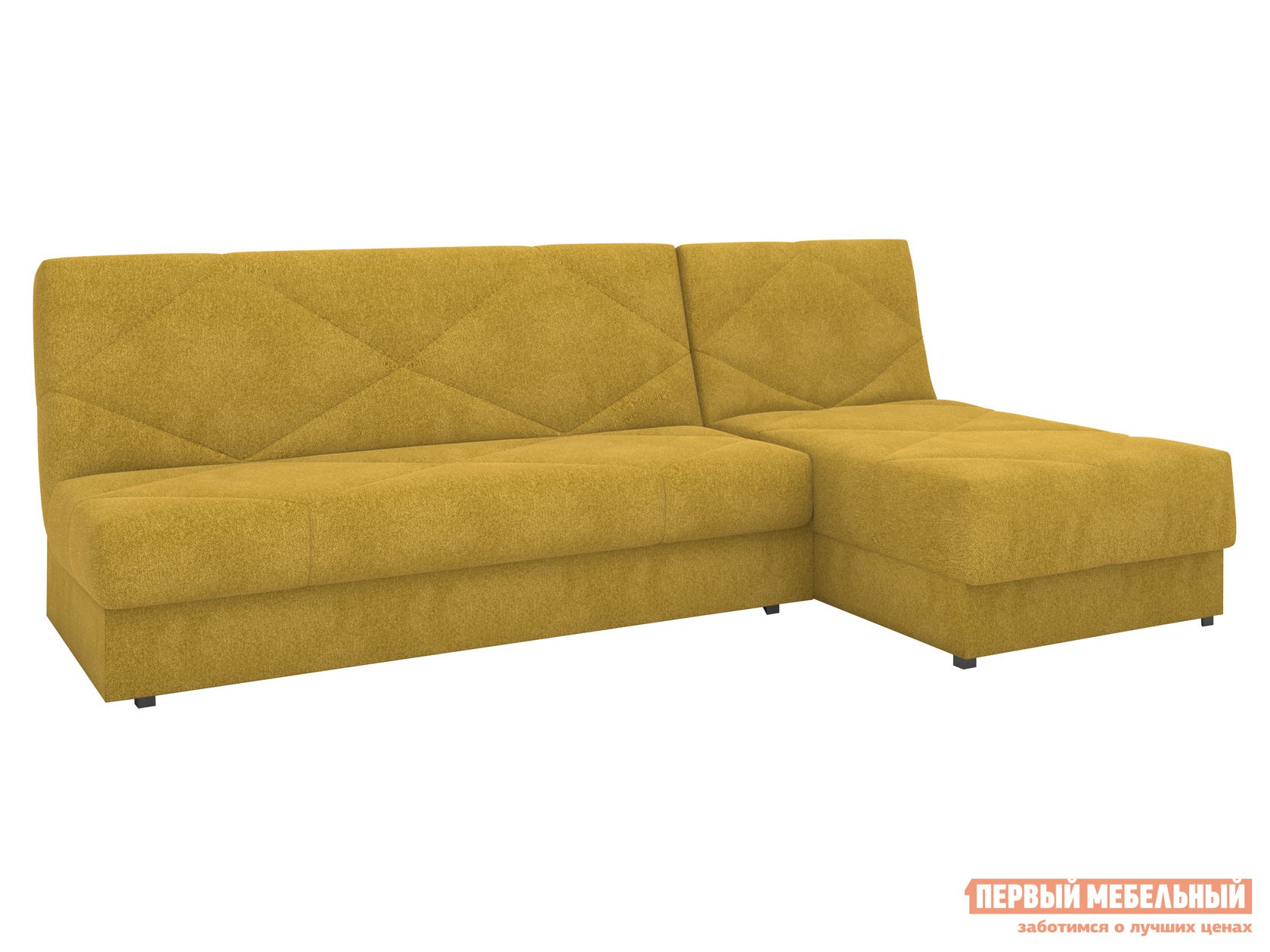 Угловой диван  Аризона Горчичный, велюр