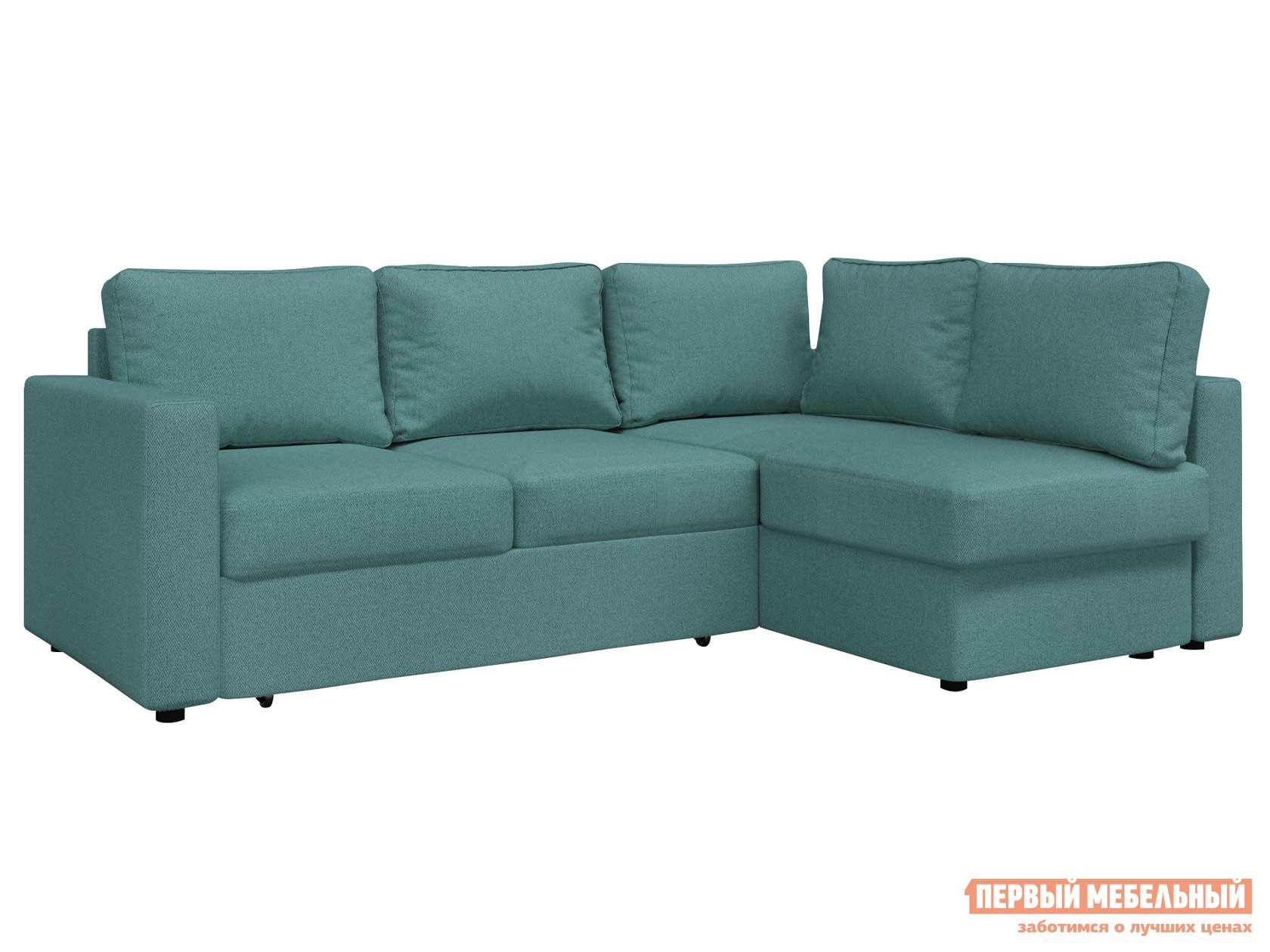 Угловой диван  Катрин Морской бриз, рогожка, Правая