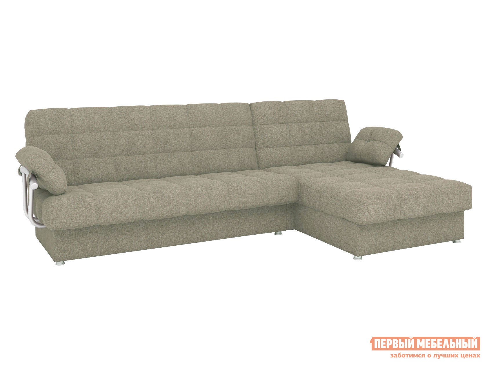 Угловой диван  Мальта Серый, велюр