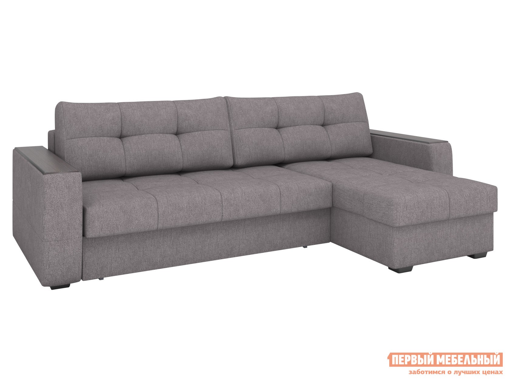 Угловой диван  Сити Меланж, велюр