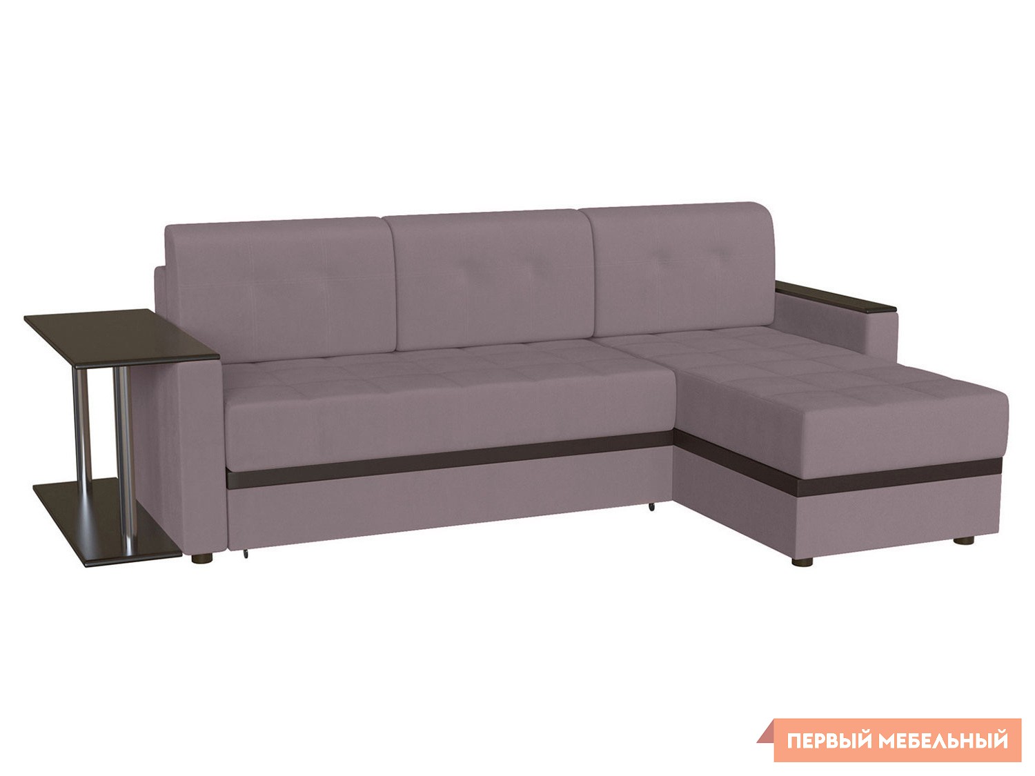 Угловой диван  Атланта Орхидея, велюр