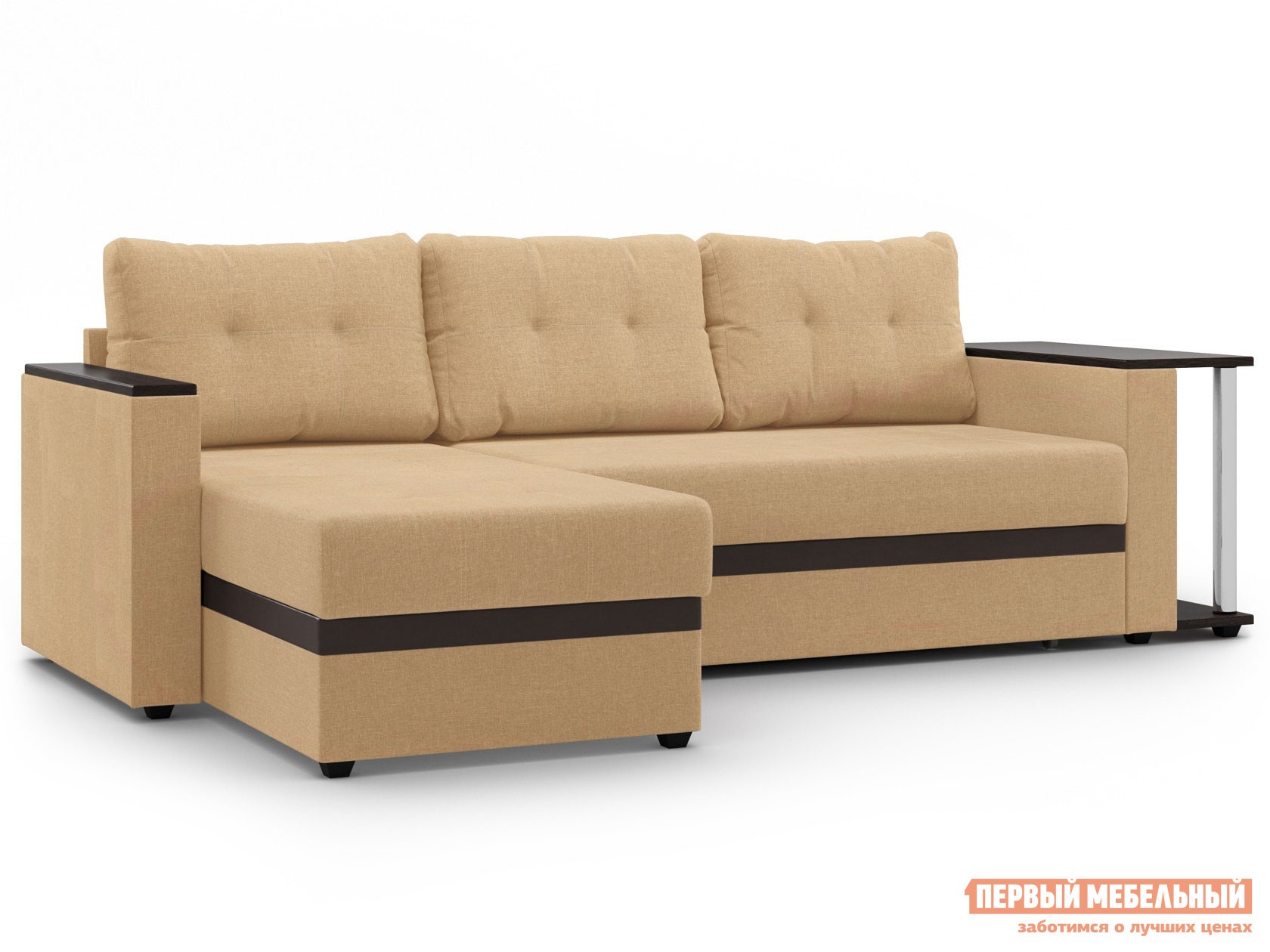 Угловой диван  Атланта Песочный, рогожка