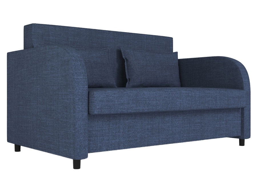 Прямой диван  Алекс Синий, рогожка