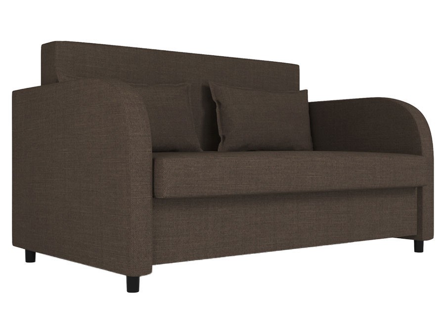 Прямой диван  Алекс Коричневый, рогожка