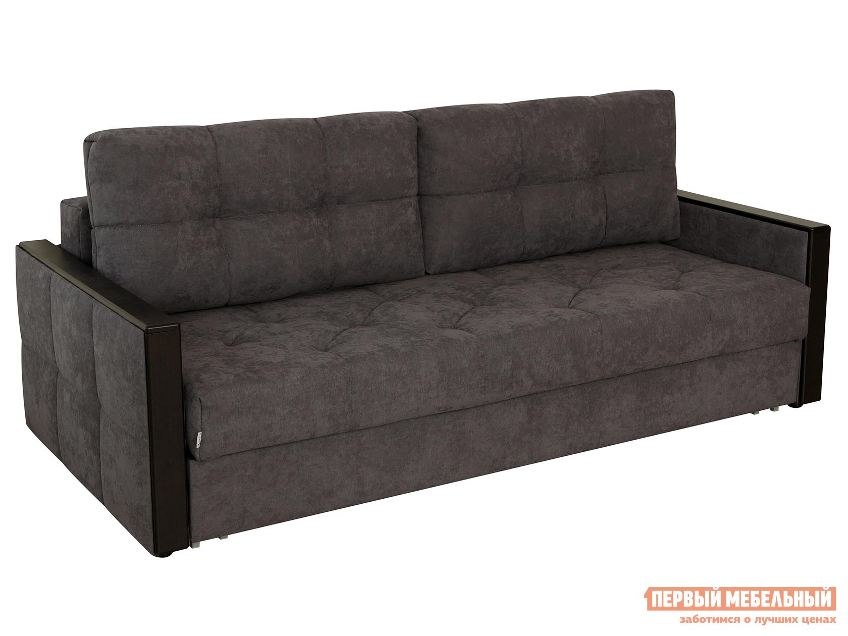 Прямой диван  Бруклин Серый, микрошенилл