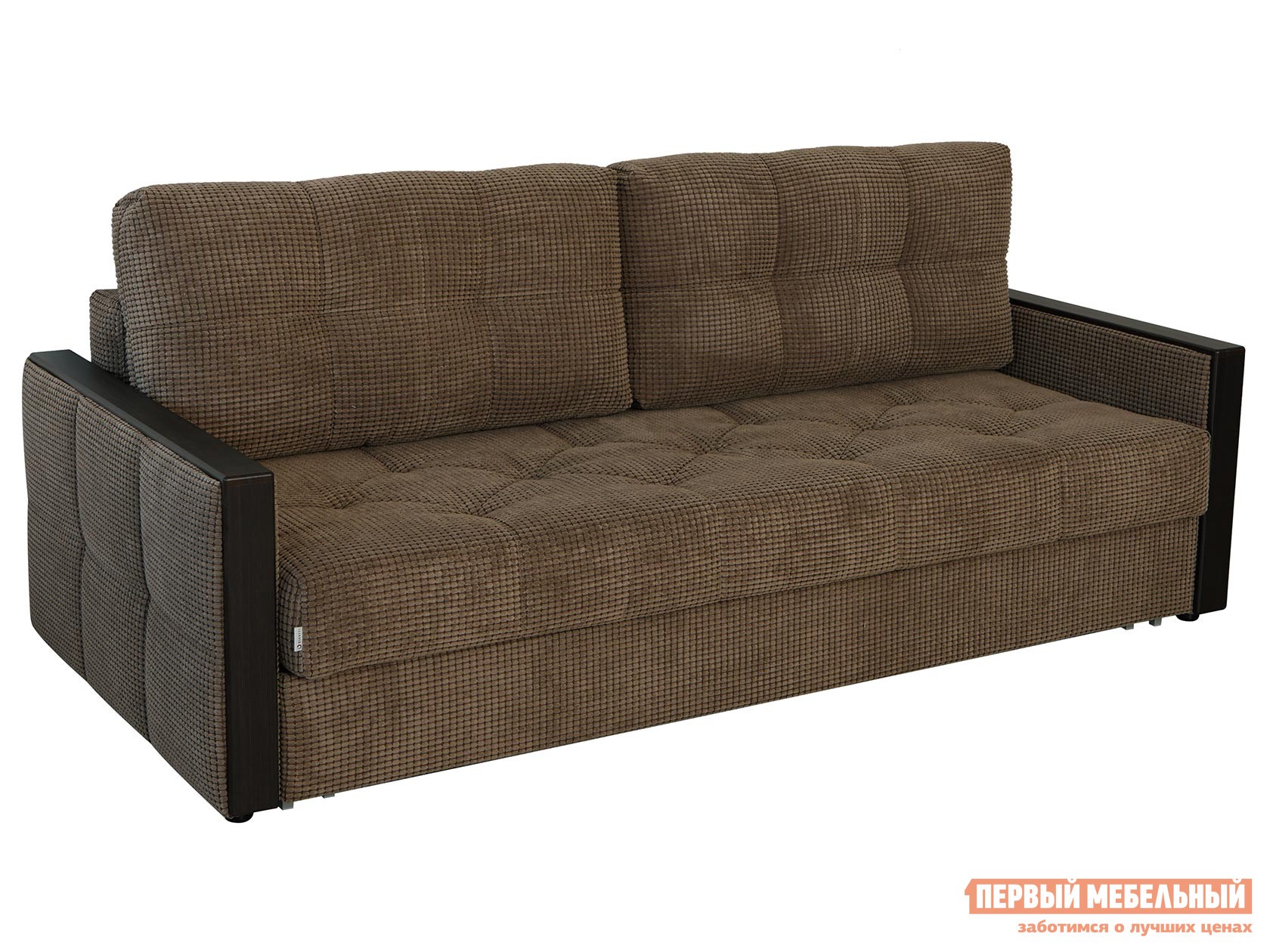 Прямой диван  Бруклин Капучино, велюр