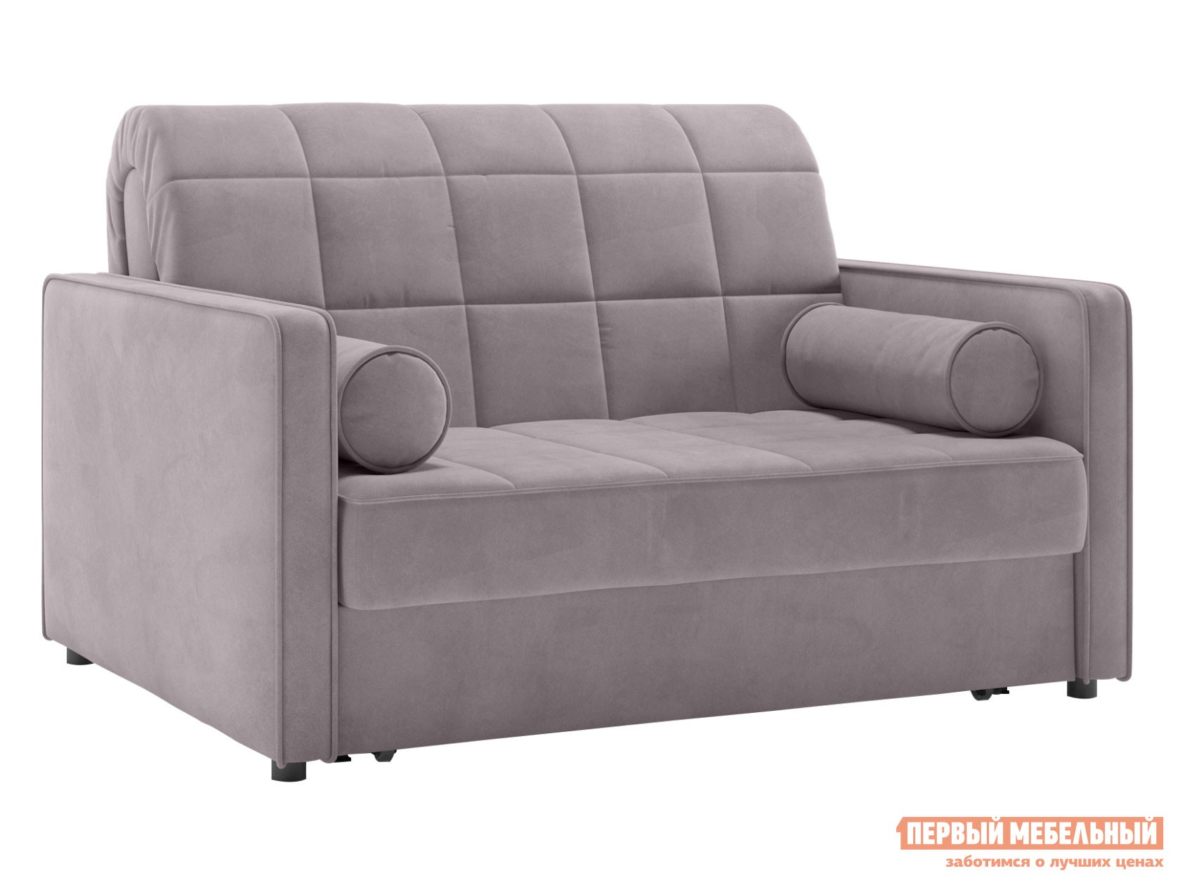 Прямой диван  Модена Латте, велюр, 1400 х 2000 мм, С ящиком