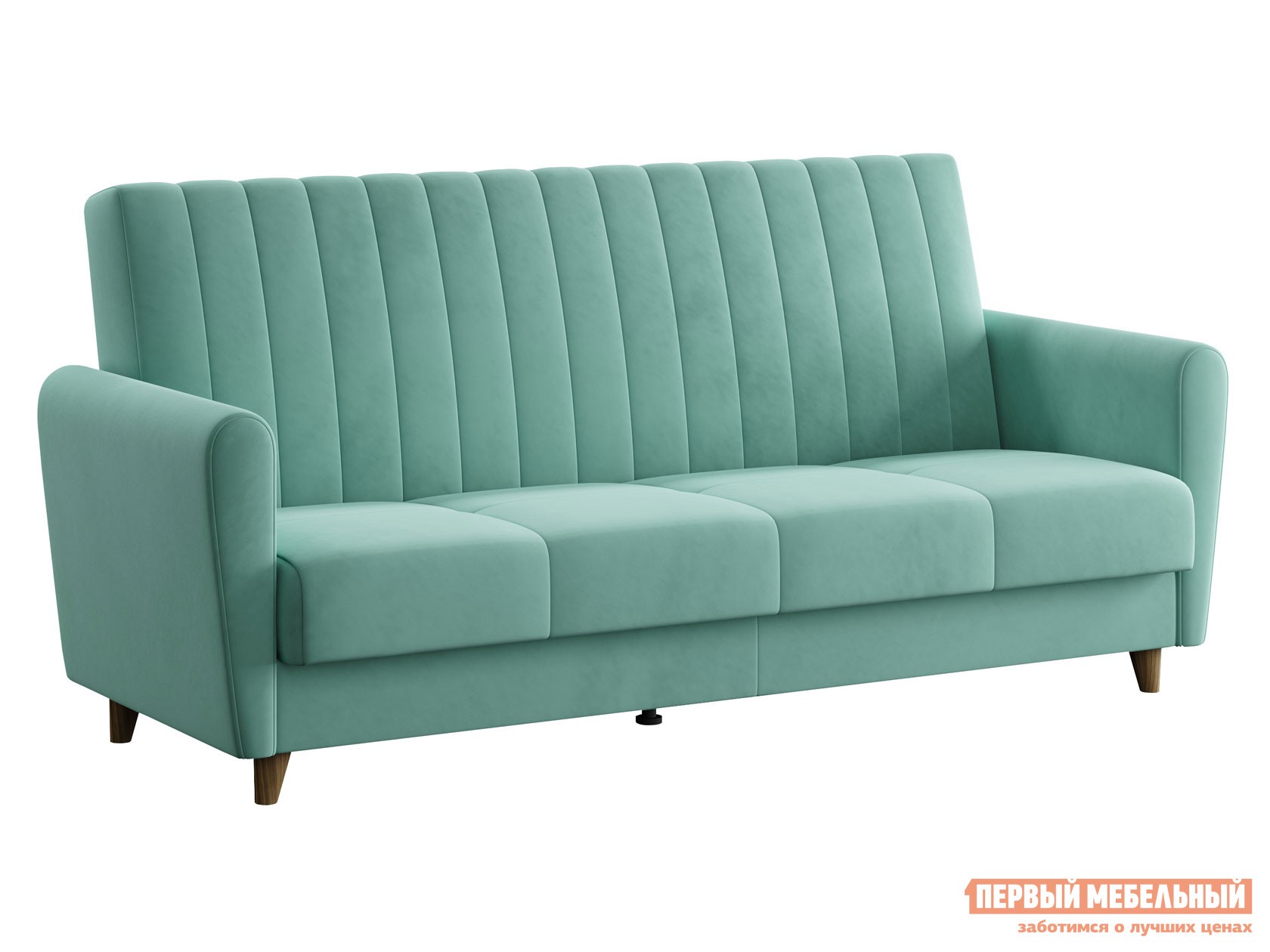 Прямой диван  Синди Зеленый, велюр