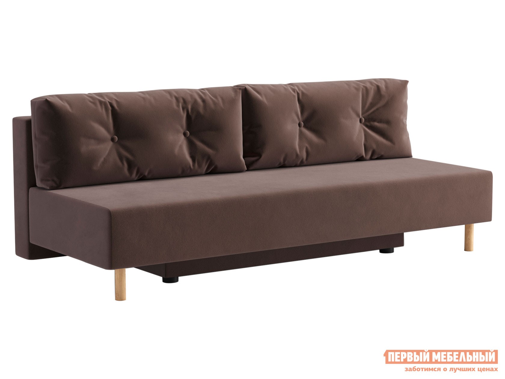 Прямой диван  Эмми Коричневый, велюр