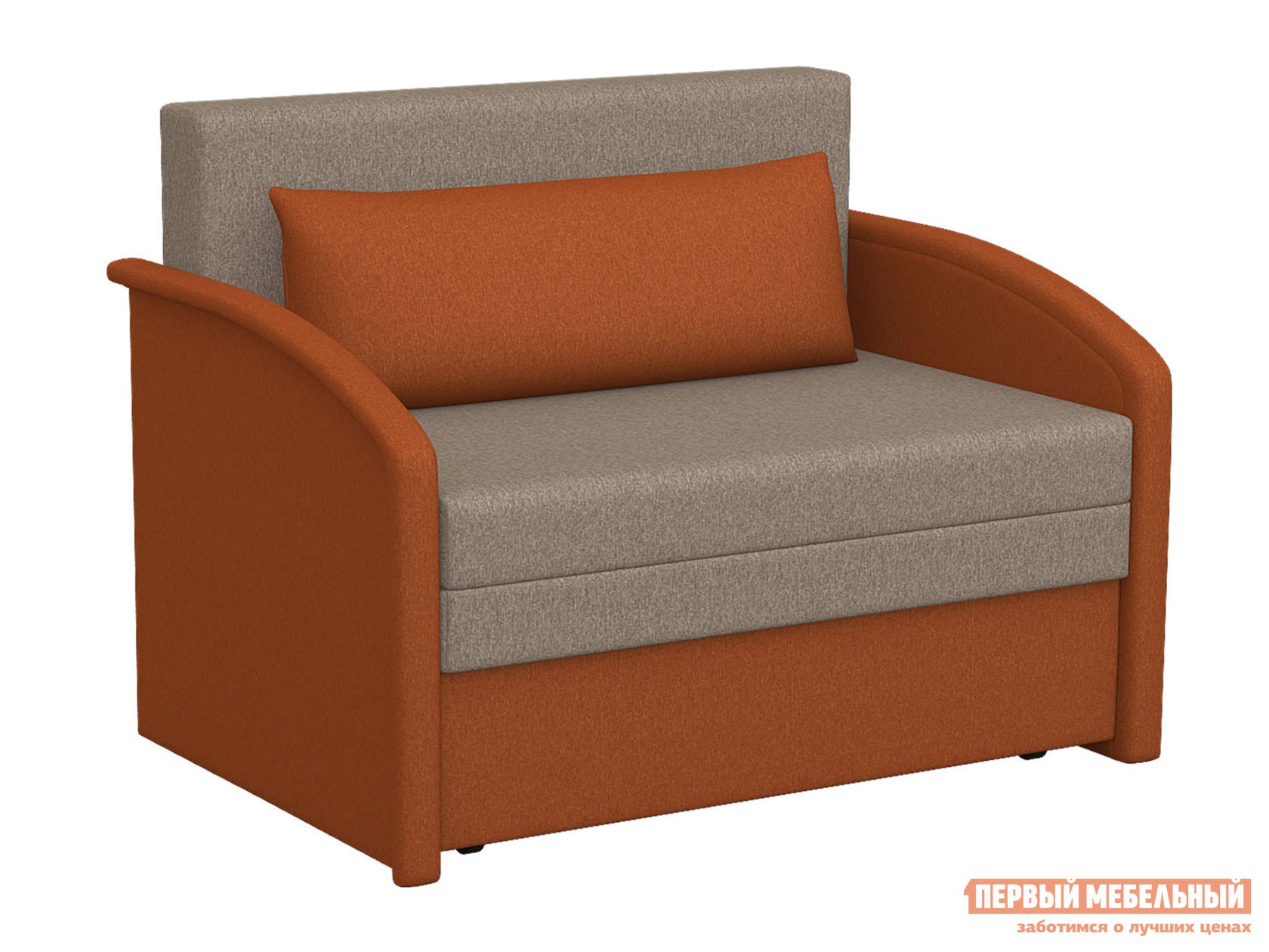 Прямой диван  Вилли Латте / Терракот, рогожка