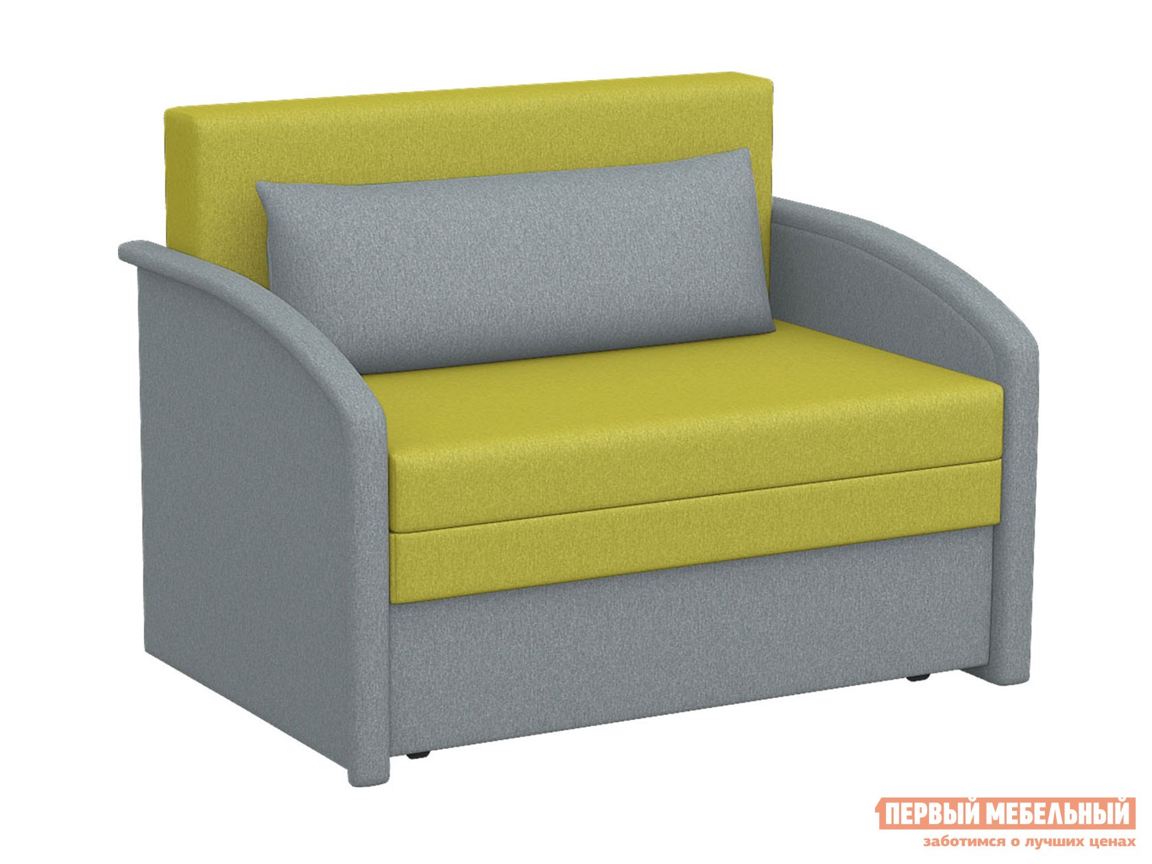 Прямой диван  Вилли Лайм / Сильвер, рогожка