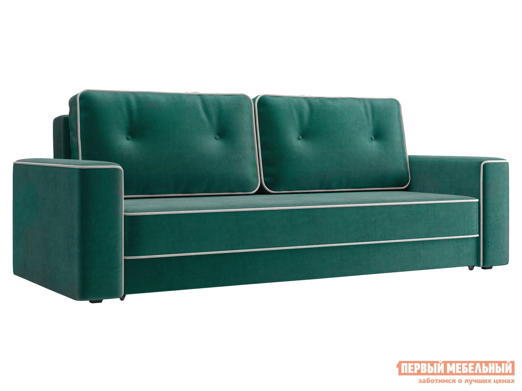 Прямой диван  Бристоль Зеленый, велюр