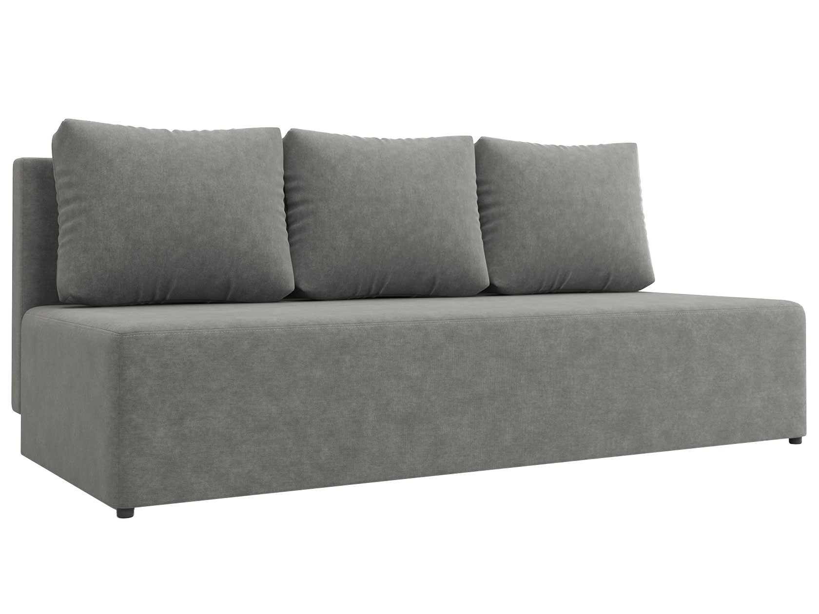 Прямой диван  Нексус Серый, микровелюр