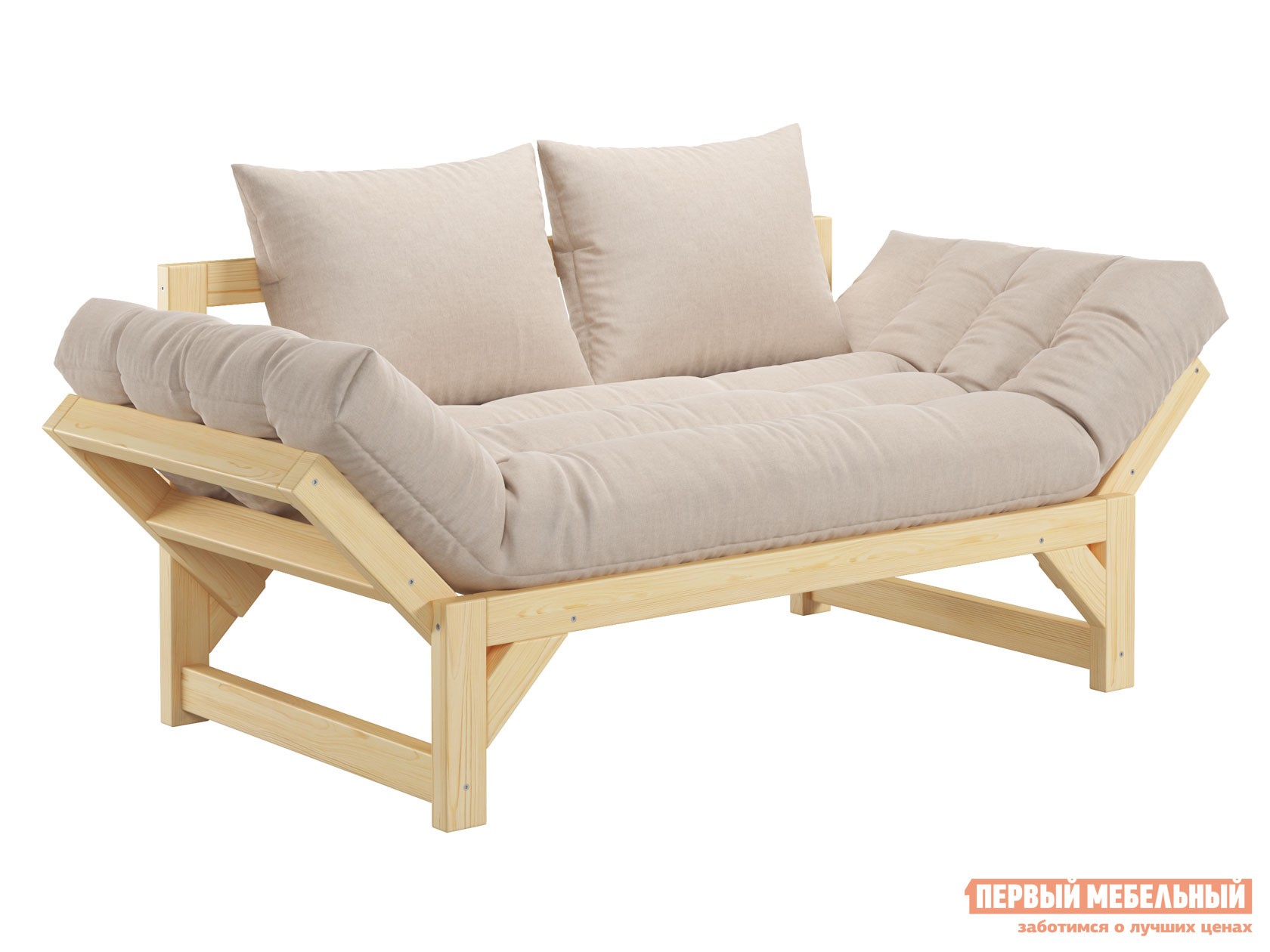 Прямой диван  Бари Массив / Бежевый, рогожка