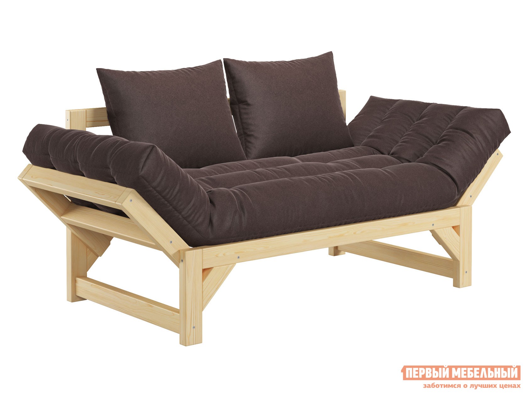 Прямой диван  Бари Массив / Коричневый, рогожка