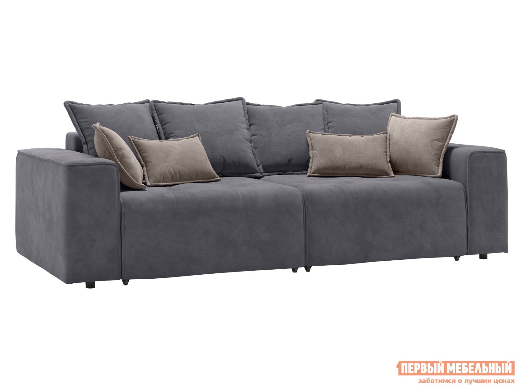 Прямой диван  Венте Графит, велюр