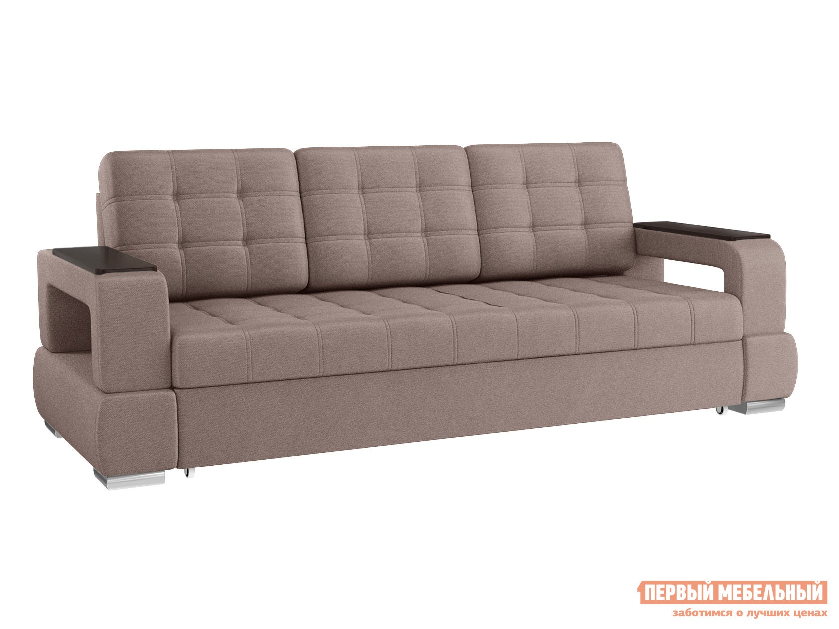 Прямой диван  Виктория Капучино, велюр