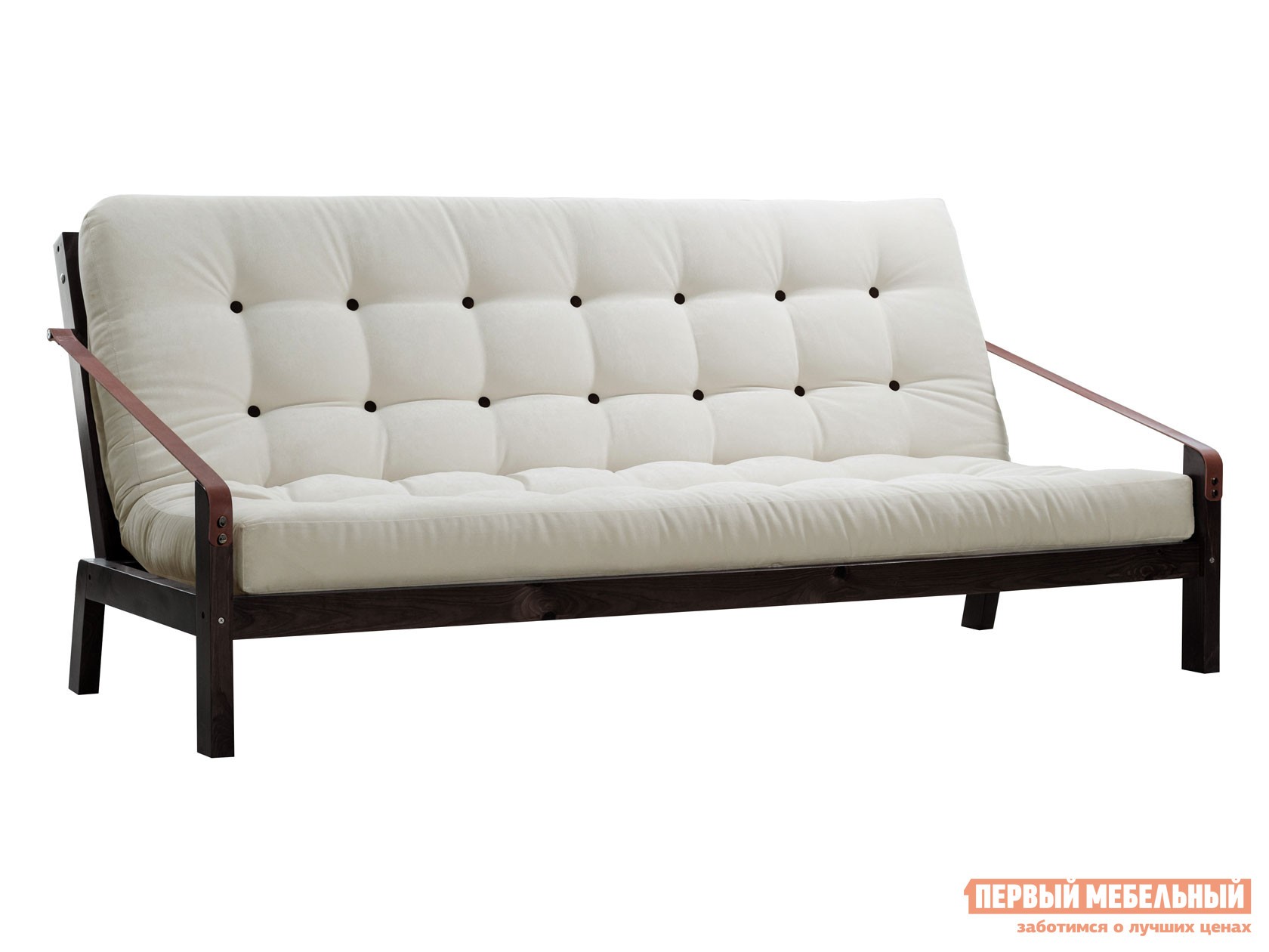 Прямой диван  Локи Венге, Белый, вельвет