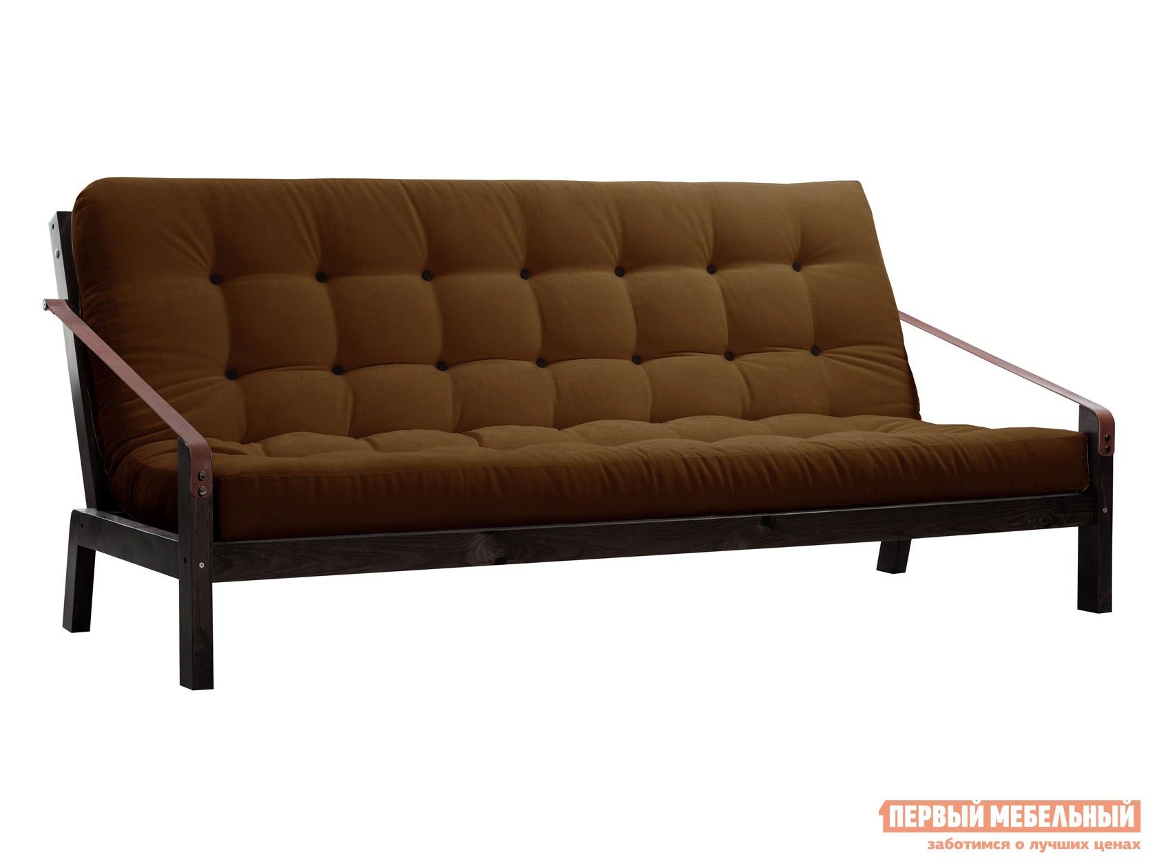 Прямой диван  Локи Венге, Коричневый, вельвет