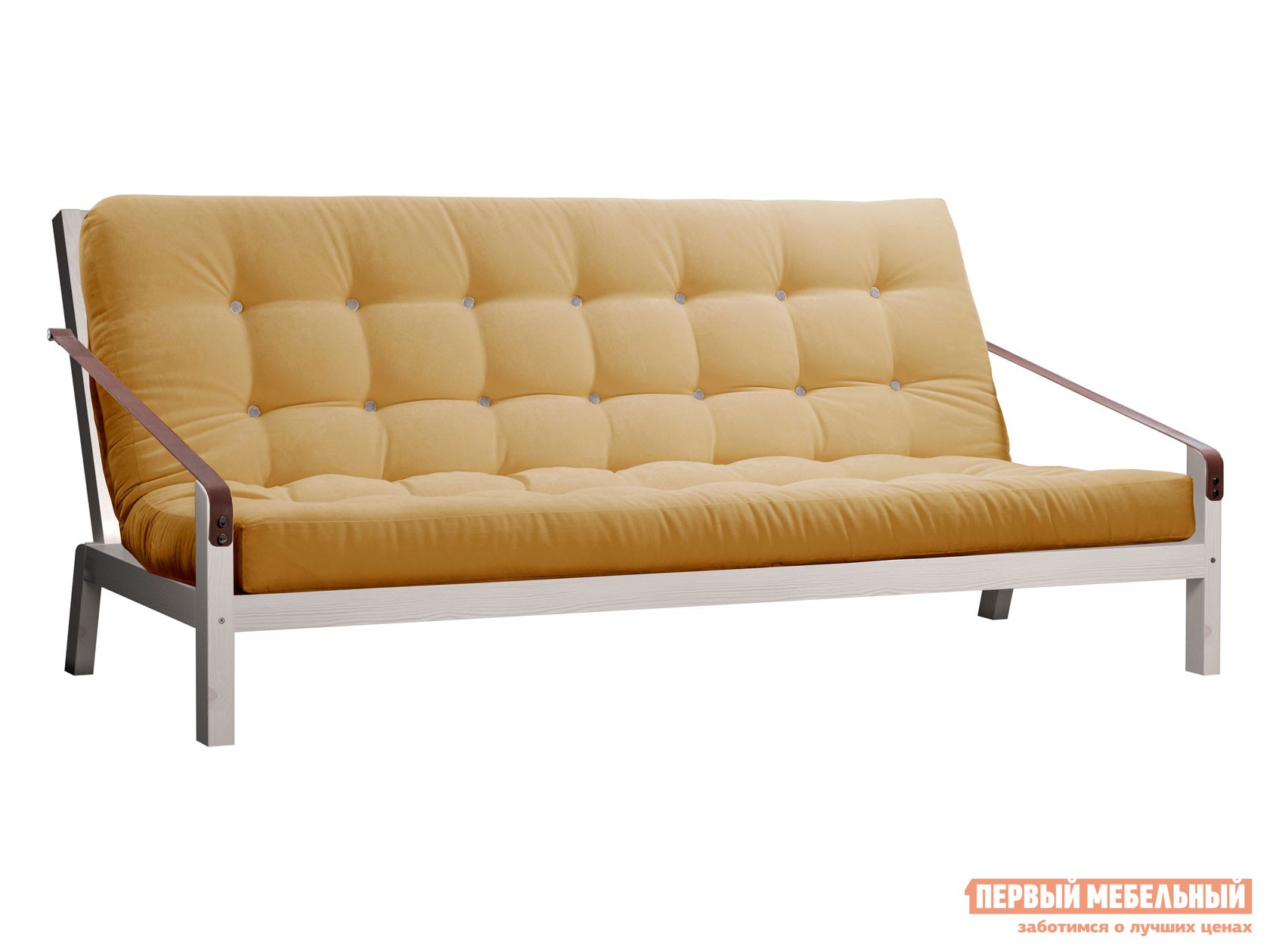 Прямой диван  Локи Дуб беленый, Бежевый, вельвет