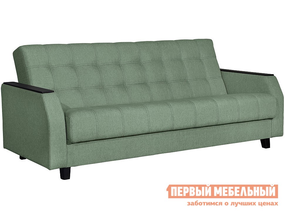 Прямой диван  Феникс Зеленый, рогожка