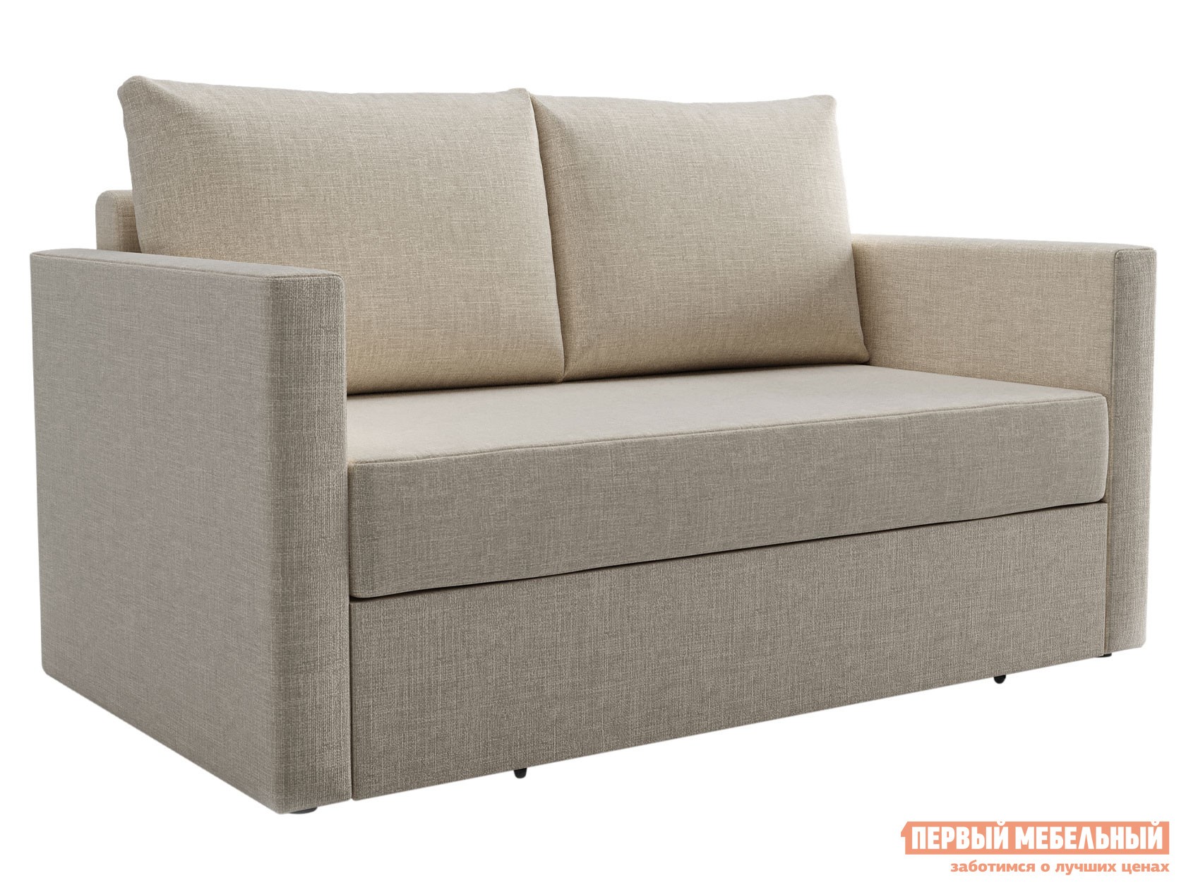 Прямой диван  Альфа Бежевый, рогожка