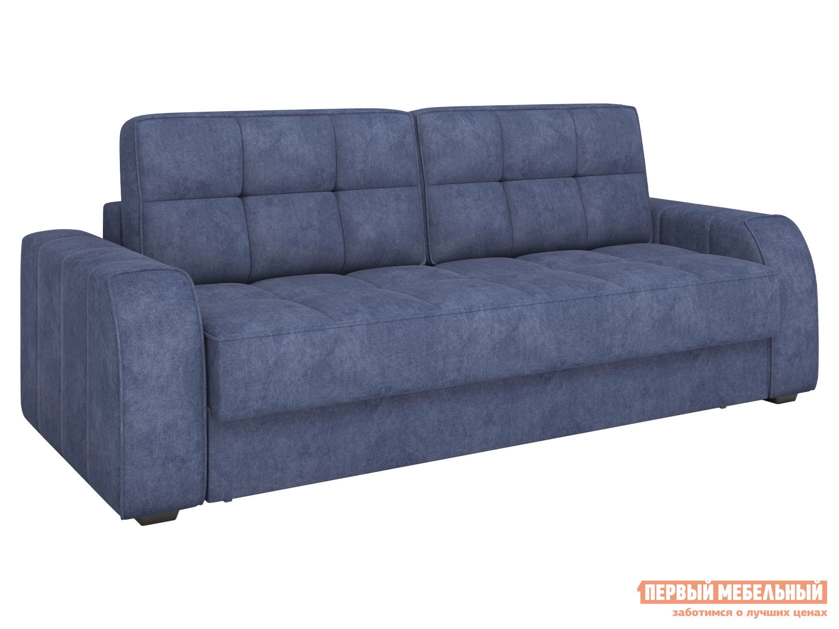 Прямой диван  Хаммер Синий, велюр