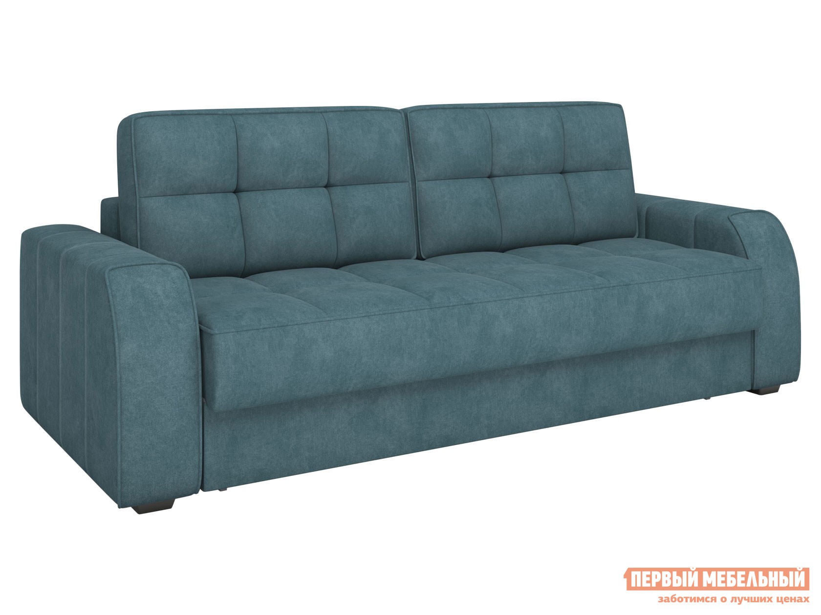 Прямой диван  Хаммер Зеленый, велюр