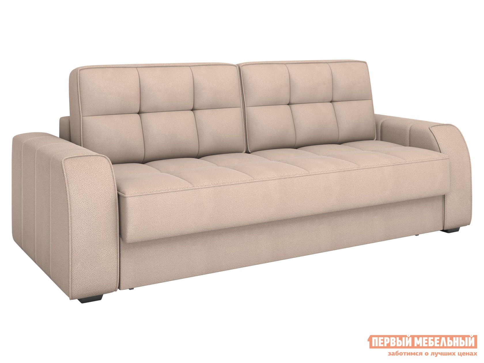 Прямой диван  Хаммер Бежевый, велюр