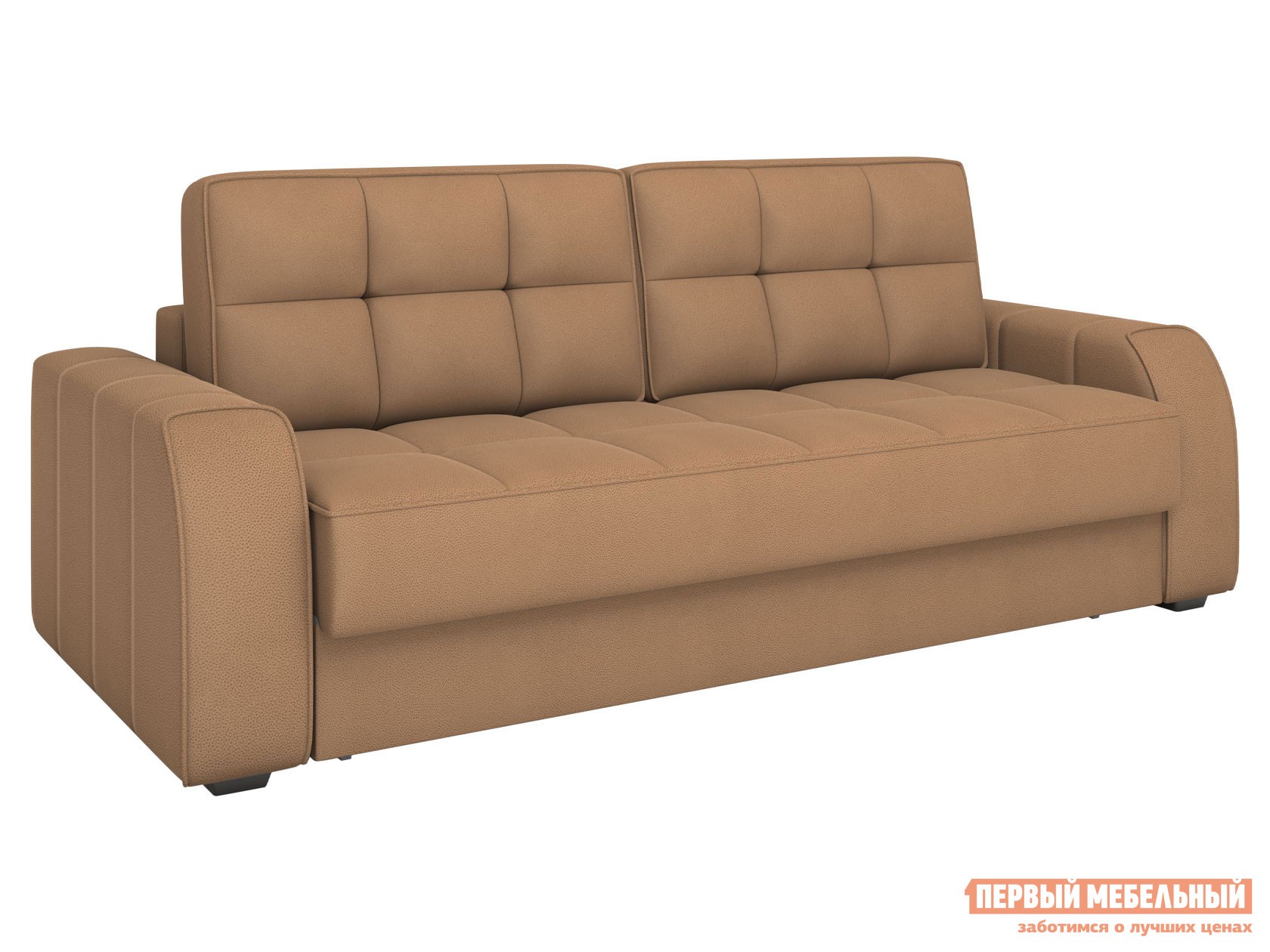 Прямой диван  Хаммер Коричневый, велюр