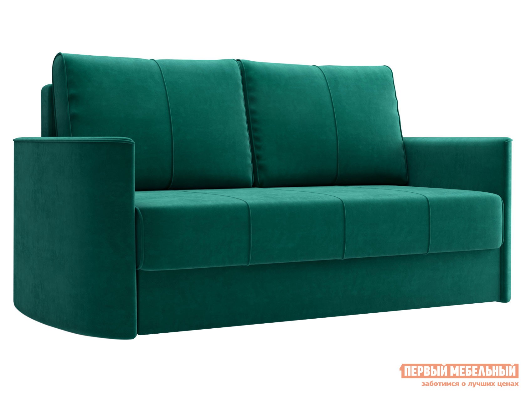 Прямой диван  Айви Мини Зеленый, велюр