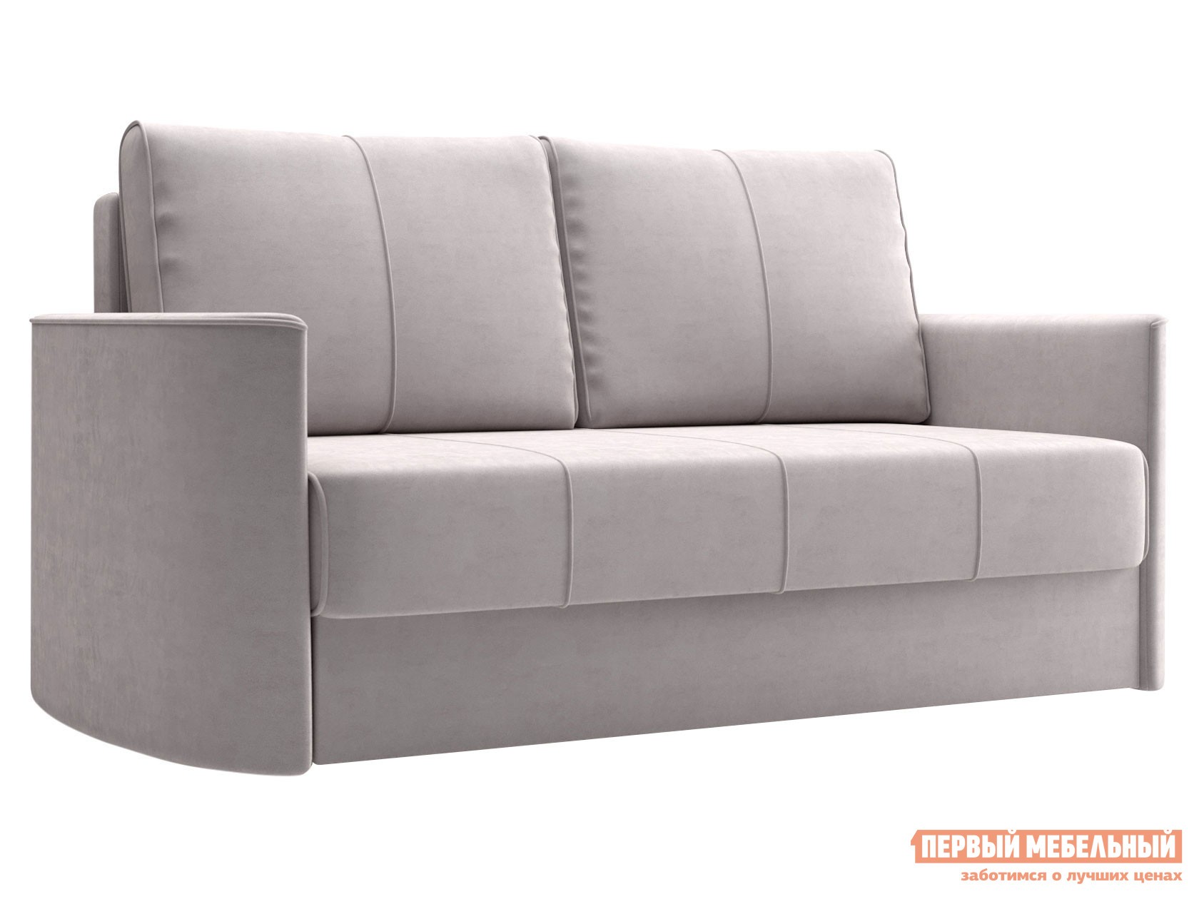 Прямой диван  Амми Мини Бежевый, велюр