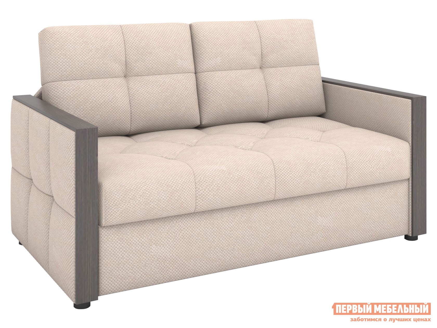 Прямой диван  Бруклин Мини Латте, велюр