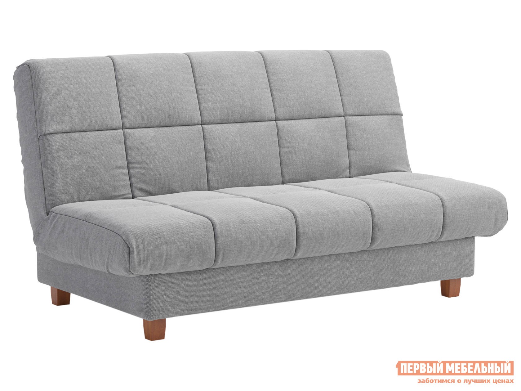 Прямой диван  Асти Светло-серый, рогожка