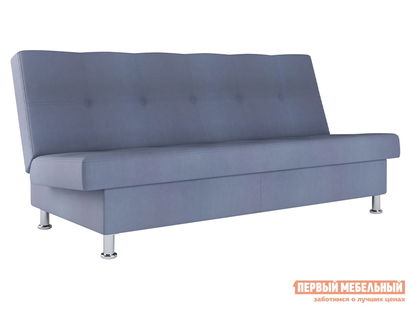 Прямой диван  Гастон Серый, экокожа