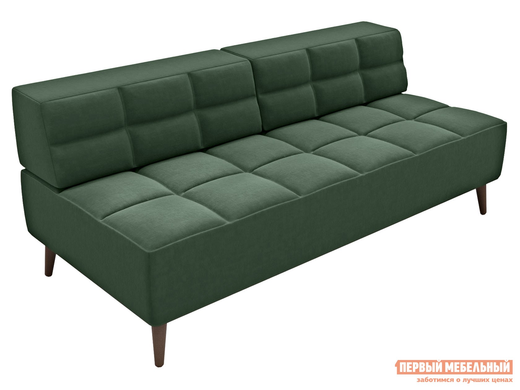 Прямой диван  Нельсон Зеленый, велюр
