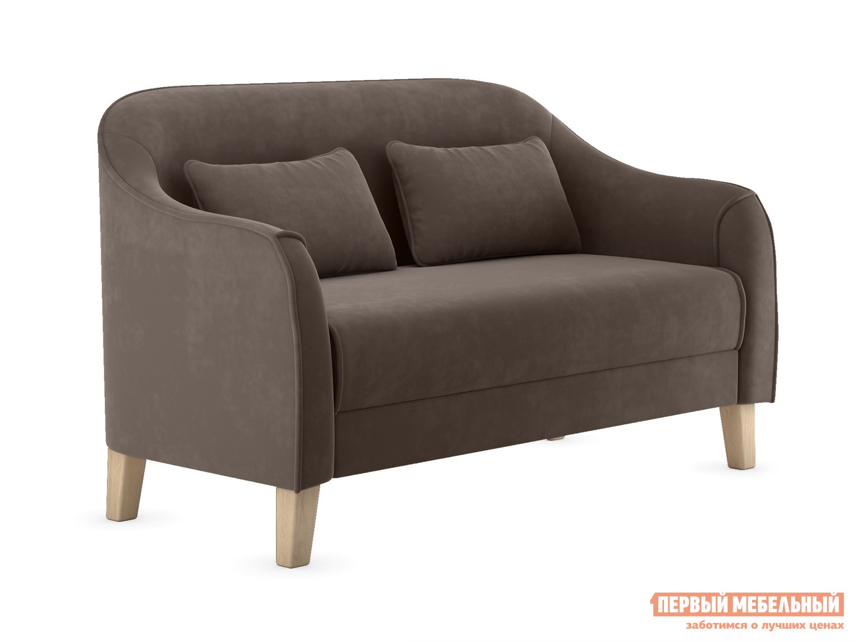 Прямой диван  Эвита Коричневый, велюр