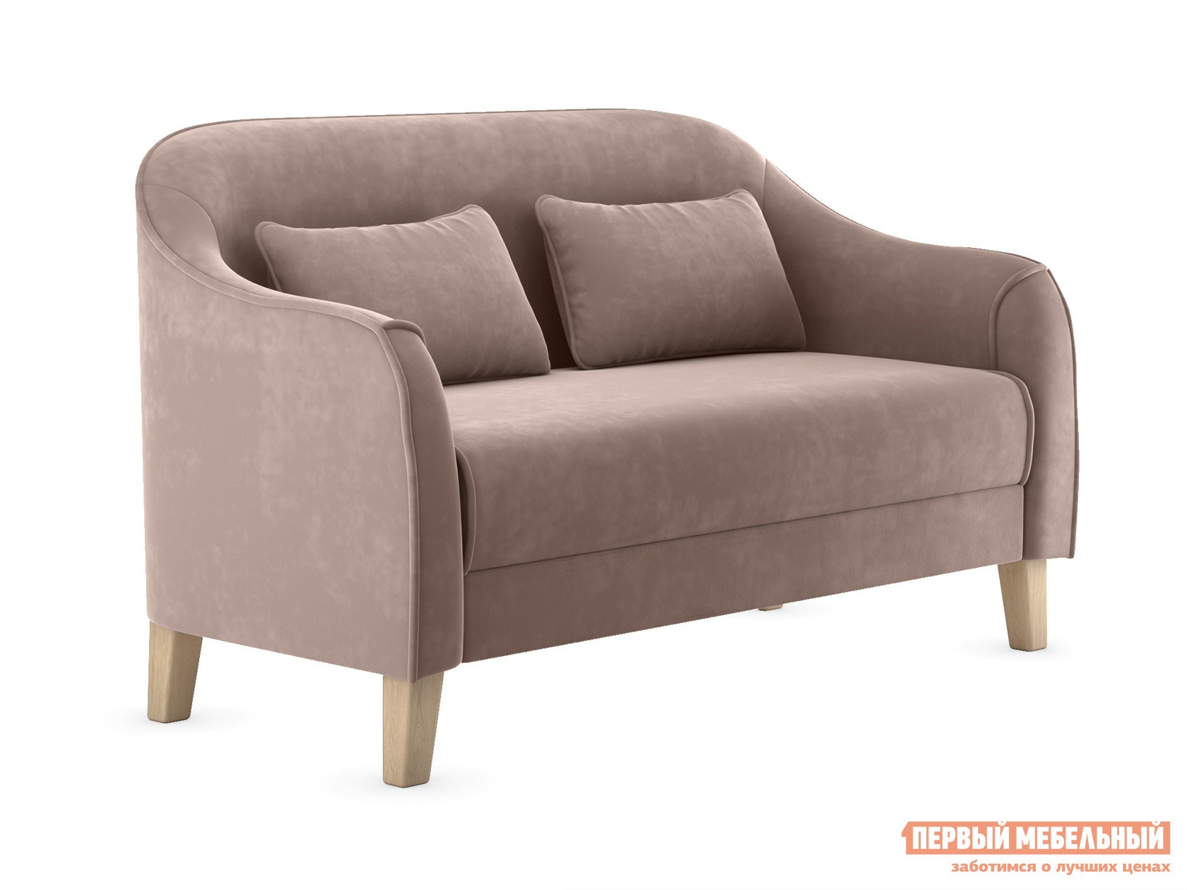 Прямой диван  Эвита Латте, велюр