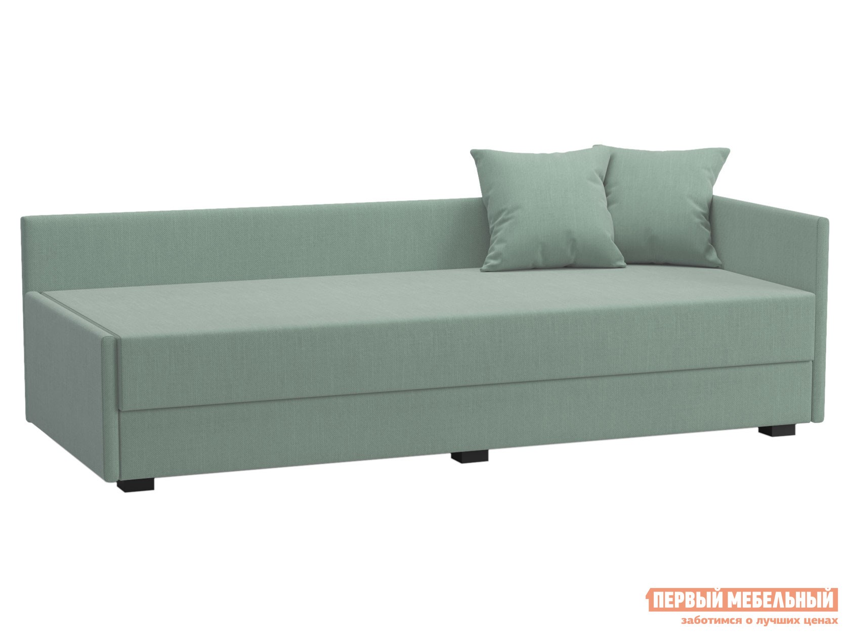 Прямой диван  Нордик Бирюзовый, рогожка