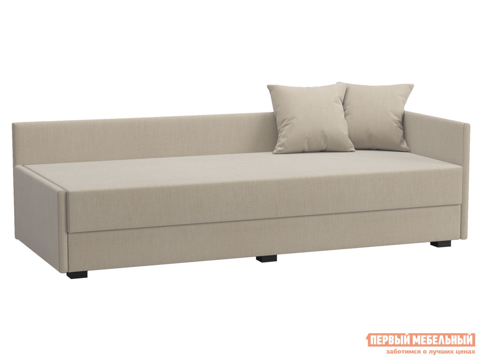 Прямой диван  Нордик Бежевый, рогожка